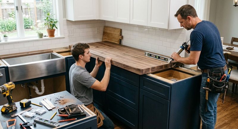 Butcher Block Installation in Sonoma County, CA