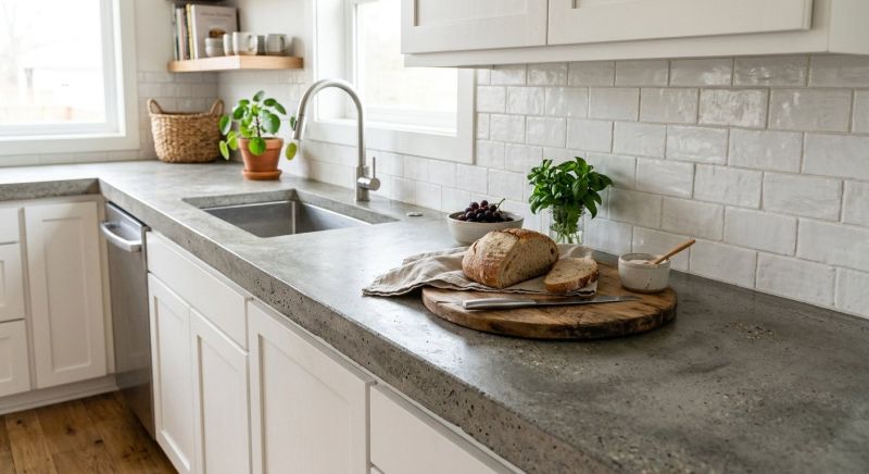 Cement Counter Installation in Sonoma County, CA