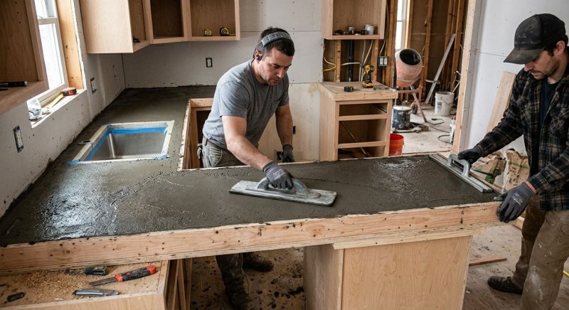 Cement Countertop Installation in Marin County, CA