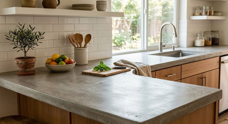 Cement Countertop Installation in Marin County, CA