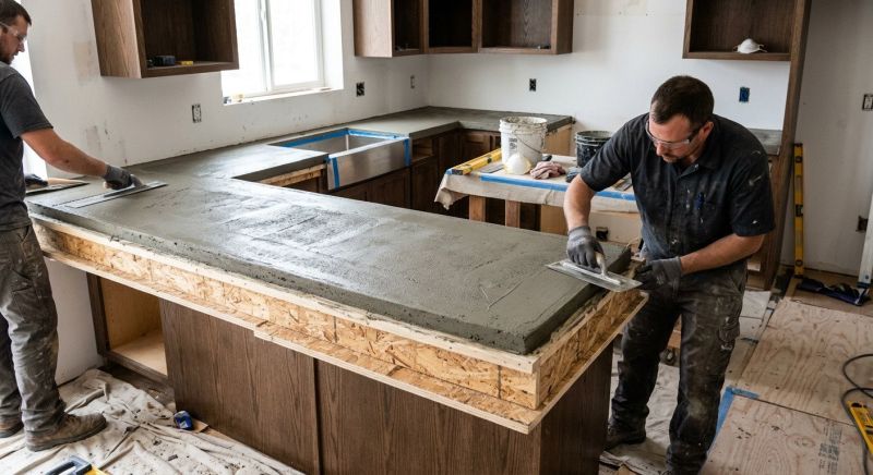 Cement Countertop Installation in Sonoma County, CA