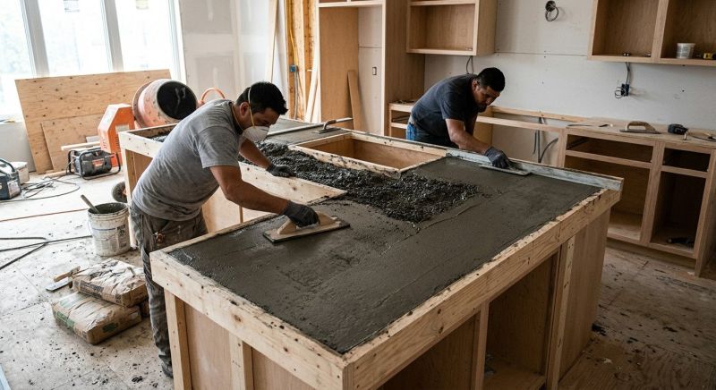 Concrete Countertop Pouring in Napa, CA