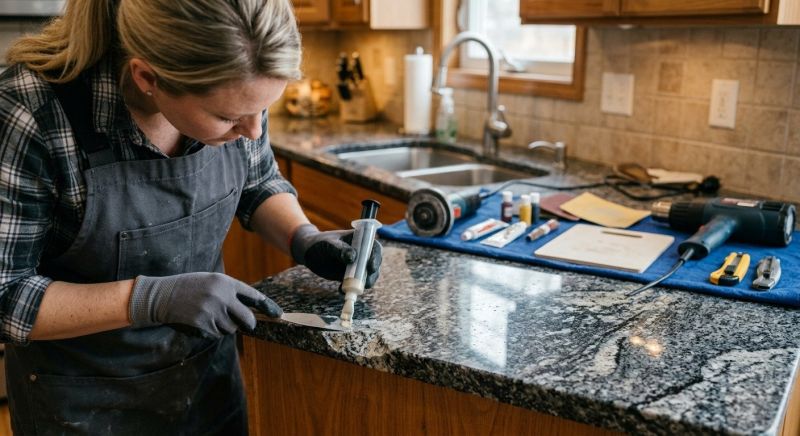 Cracked Granite Repair in Roseville, CA