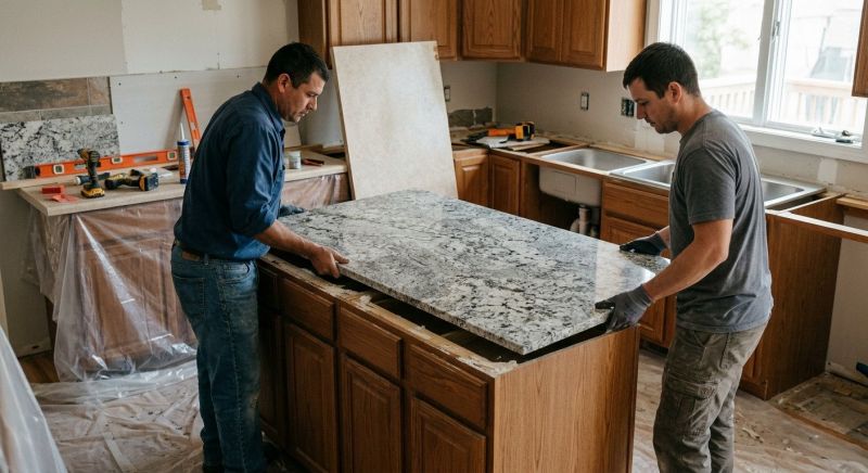 Granite Slab Installation in Santa Rosa, CA