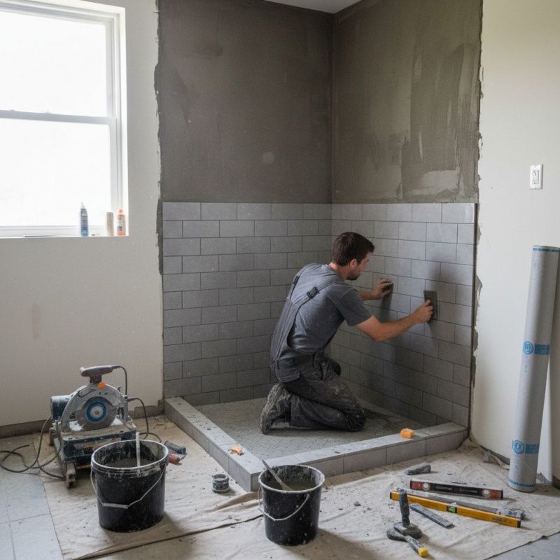 Shower Floor Tiling in Conroe, TX