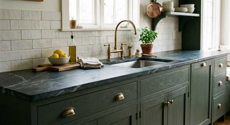 Soapstone Counter Installation in Roseville, CA