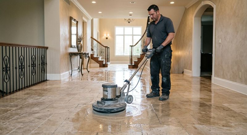 Travertine Floor Polishing in Roseville, CA