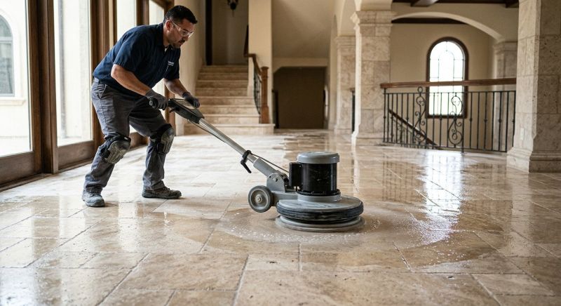 Travertine Floor Polishing in Roseville, CA