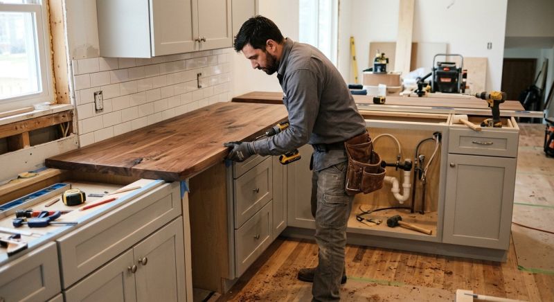 Wood Countertop Installation in Santa Rosa, CA